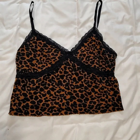 Wild Fable Leopard Lace Trim Chemise - Picture 5 of 10